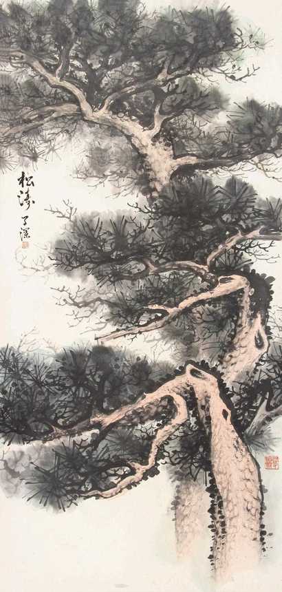 张子深 松涛 立轴